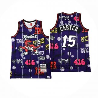 Canotte Toronto Raptors Jevon Carter NO 15 Mitchell & Ness 1998-99 Viola