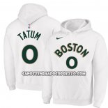 Felpa con Cappuccio Boston Celtics Jayson Tatum Citta 2023-24 Bianco