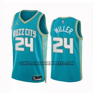 Canotte Charlotte Hornets Brandon Miller NO 24 Citta 2023-24 Verde