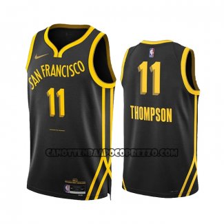 Canotte Golden State Warriors Klay Thompson NO 11 Citta 2023-24 Nero