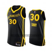 Canotte Golden State Warriors Stephen Curry NO 30 Citta Autentico 2023-24 Nero