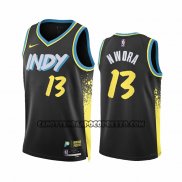 Canotte Indiana Pacers Jordan Nwora NO 13 Citta 2023-24 Nero