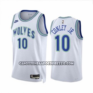 Canotte Minnesota Timberwolves Mike Conley JR. NO 10 Classic 2023-24 Bianco