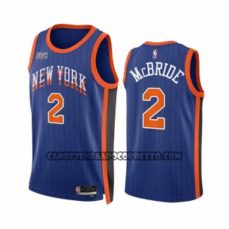 Canotte New York Knicks Miles Mcbride NO 2 Citta 2023-24 Blu