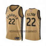 Canotte Toronto Raptors Malachi Flynn NO 22 Citta 2023-24 Or