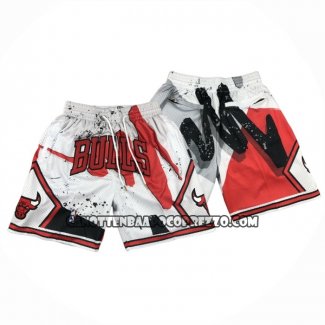 Pantaloncini Chicago Bulls Just Don Rosso Bianco