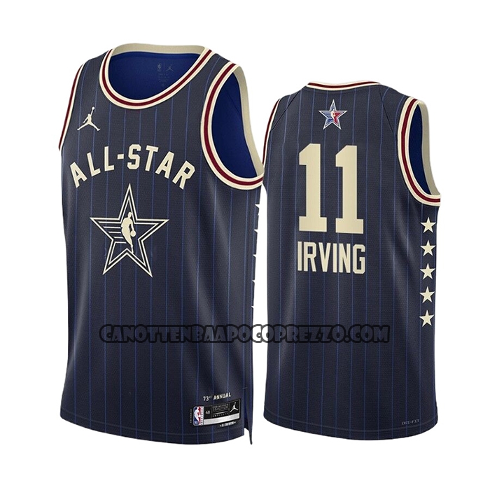 Canotte nba All Star 2024 Dallas Mavericks Kyrie Irving NO 11 Blu a ...